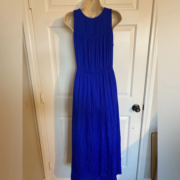 Banana Republic Blue Goddess Maxi Dress Size 6 - Picture 4 of 5